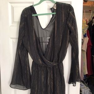 Black and Gold Romper